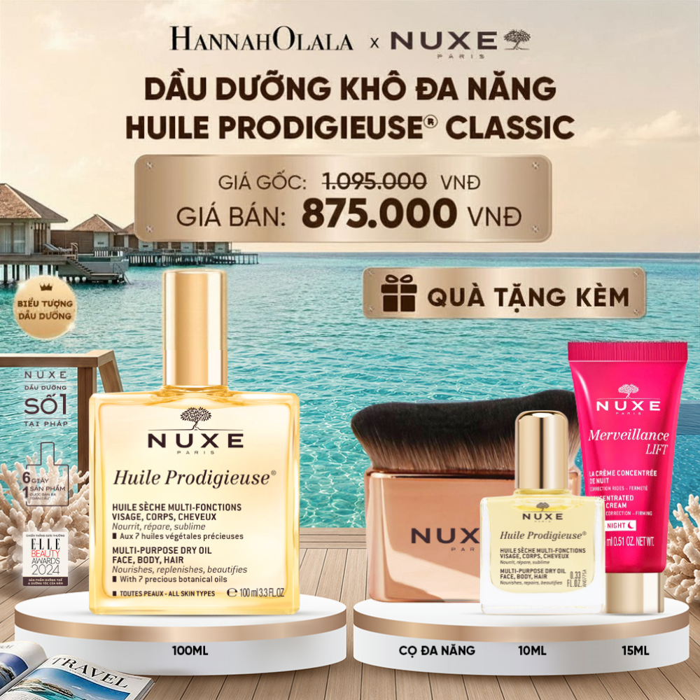  DẦU DƯỠNG KHÔ ĐA NĂNG NUXE HUILE PRODIGIEUSE® 100ML (CHỌN HƯƠNG) 