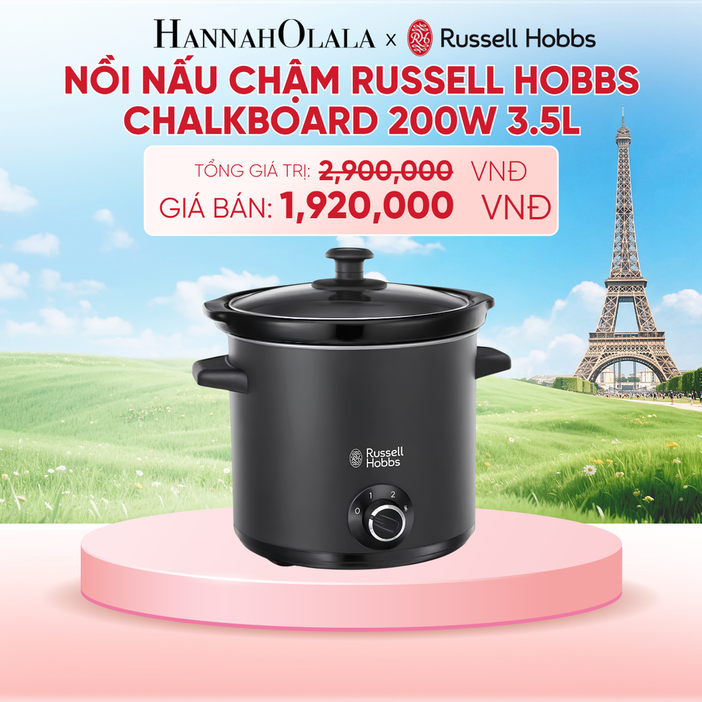  NỒI NẤU CHẬM RUSSELL HOBBS CHALKBOARD 24180-56 200W 3.5L MÀU ĐEN NHÁM - B148 