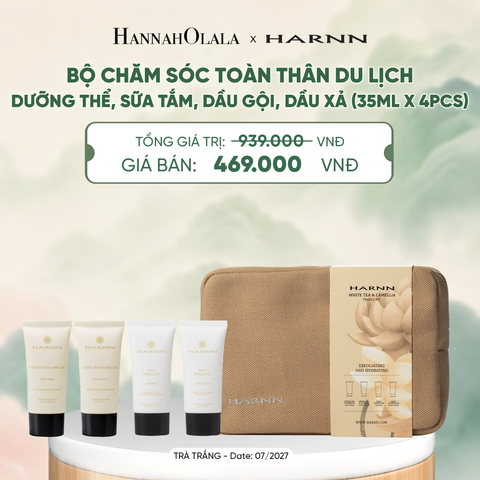  [SALE CẬN DATE] BỘ CHĂM SÓC TOÀN THÂN DU LỊCH - DƯỠNG THỂ, SỮA TẮM, DẦU GỘI, DẦU XẢ (35ml x 4pcs) - A4091 