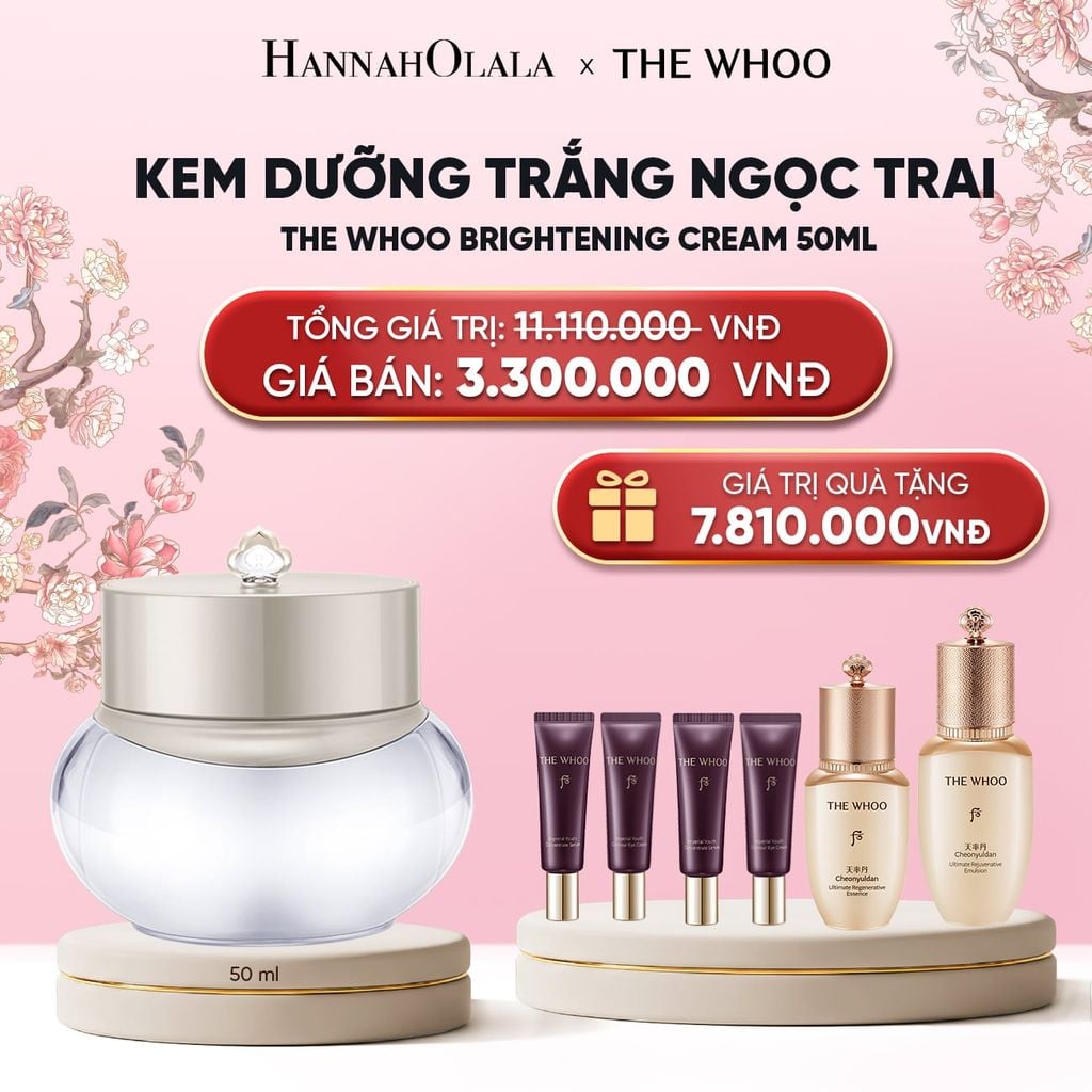  KEM DƯỠNG TRẮNG NGỌC TRAI THE WHOO BRIGHTENING POWER CREAM 50ML 