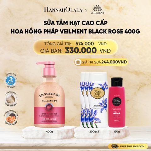  SỮA TẮM HẠT CAO CẤP VEILMENT SPA 400G - DEAL 5 