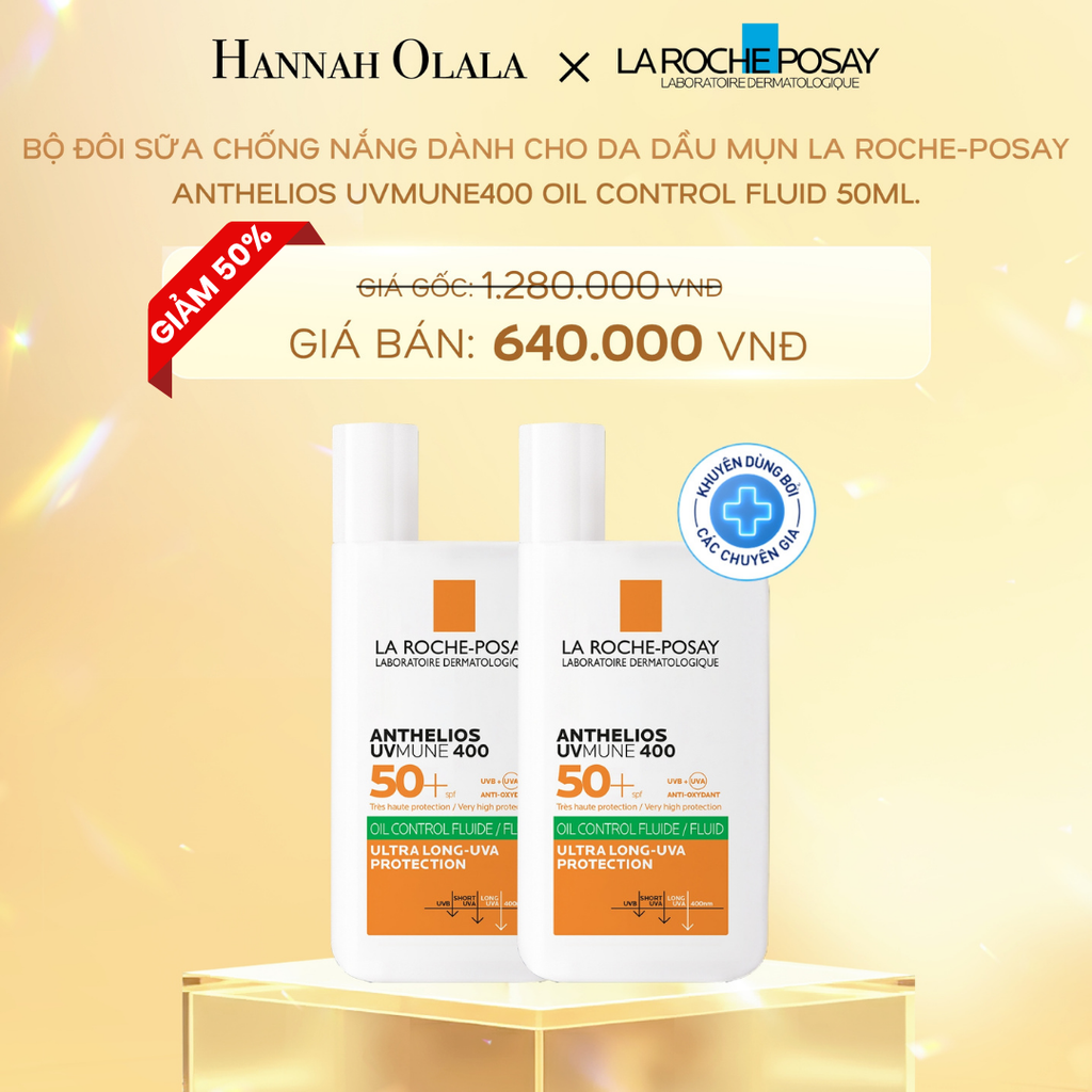  DEAL 14: SỮA CHỐNG NẮNG DÀNH CHO DA DẦU MỤN LA ROCHE-POSAY ANTHELIOS UVMUNE400 OIL CONTROL FLUID 50ML 