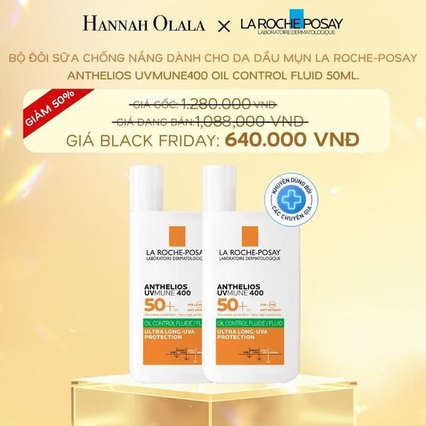  DEAL 14: SỮA CHỐNG NẮNG DÀNH CHO DA DẦU MỤN LA ROCHE-POSAY ANTHELIOS UVMUNE400 OIL CONTROL FLUID 50ML 