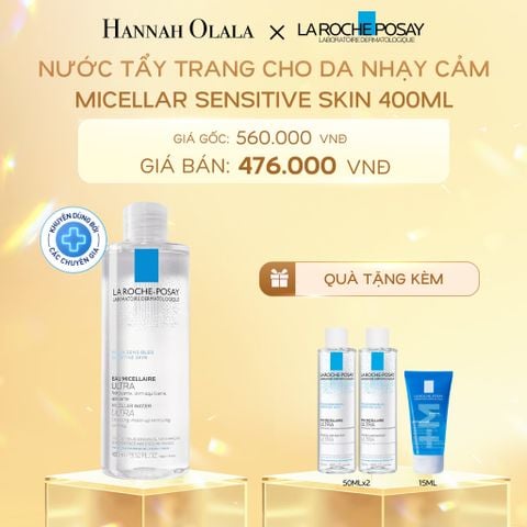  DEAL 3: NƯỚC TẨY TRANG CHO DA NHẠY CẢM MICELLAR SENSITIVE SKIN 400ML 