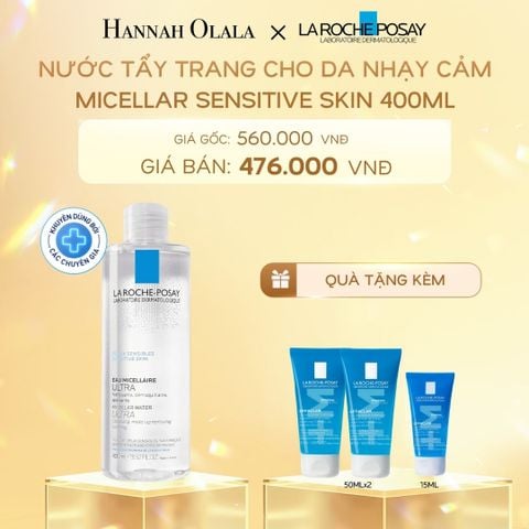  C9_DEAL 3: NƯỚC TẨY TRANG CHO DA NHẠY CẢM MICELLAR SENSITIVE SKIN 400ML 