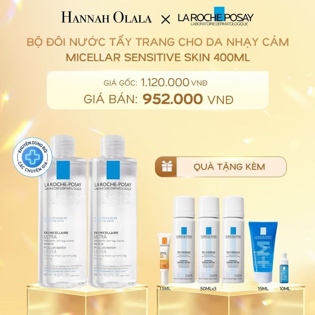  C17_DEAL 11: BỘ ĐÔI NƯỚC TẨY TRANG CHO DA NHẠY CẢM MICELLAR SENSITIVE SKIN 400ML 