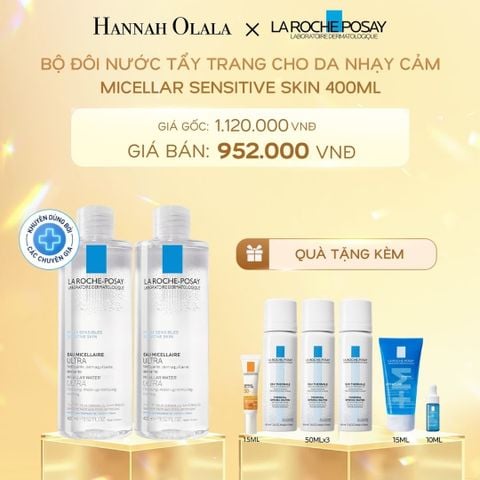  DEAL 11: BỘ ĐÔI NƯỚC TẨY TRANG CHO DA NHẠY CẢM MICELLAR SENSITIVE SKIN 400ML 