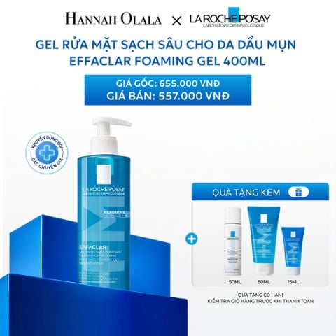  C12_DEAL 5: GEL RỬA MẶT SẠCH SÂU CHO DA DẦU MỤN EFFACLAR FOAMING GEL 400ML 