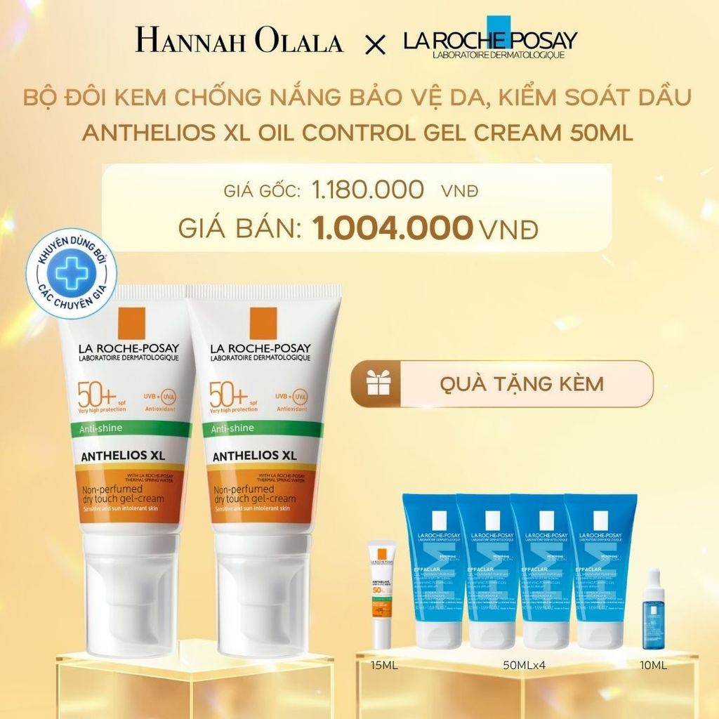  C16_DEAL 10: BỘ ĐÔI KEM CHỐNG NẮNG BẢO VỆ DA, KIỂM SOÁT DẦU ANTHELIOS XL OIL CONTROL GEL CREAM 50ML 