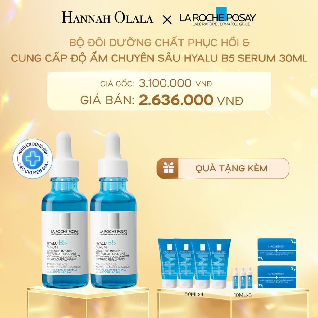  C19_DEAL 13: BỘ ĐÔI DƯỠNG CHẤT PHỤC HỒI & CUNG CẤP ĐỘ ẨM CHUYÊN SÂU HYALU B5 SERUM 30ML 