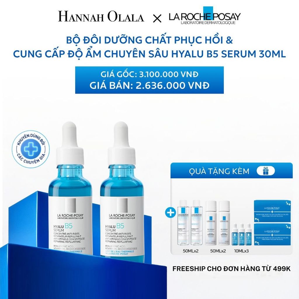  C20_DEAL 13: BỘ ĐÔI DƯỠNG CHẤT PHỤC HỒI & CUNG CẤP ĐỘ ẨM CHUYÊN SÂU HYALU B5 SERUM 30ML 