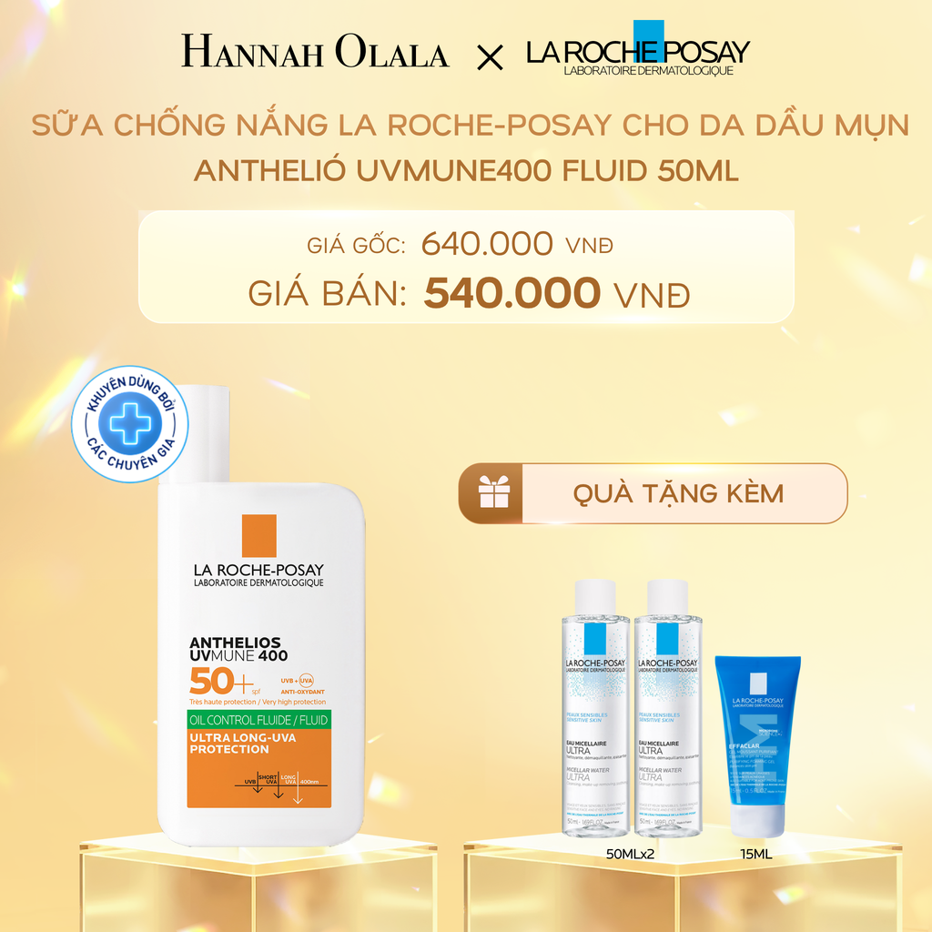  C8_DEAL 2: SỮA CHỐNG NẮNG CHO DA DẦU MỤN ANTHELIOS UVMUNE400 OIL CONTROL FLUID 50ML 