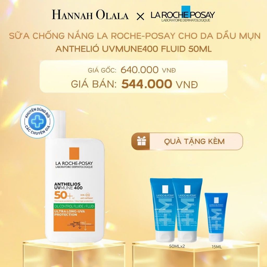  C8_DEAL 2: SỮA CHỐNG NẮNG CHO DA DẦU MỤN ANTHELIOS UVMUNE400 OIL CONTROL FLUID 50ML 