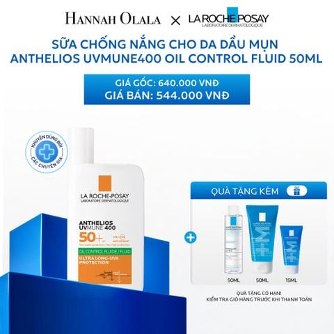  C9_DEAL 2: SỮA CHỐNG NẮNG CHO DA DẦU MỤN ANTHELIOS UVMUNE400 OIL CONTROL FLUID 50ML 
