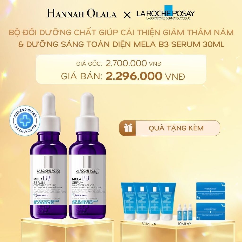  C18_DEAL 12: BỘ ĐÔI DƯỠNG CHẤT GIÚP CẢI THIỆN GIẢM THÂM NÁM & DƯỠNG SÁNG TOÀN DIỆN MELA B3 SERUM 30ML 