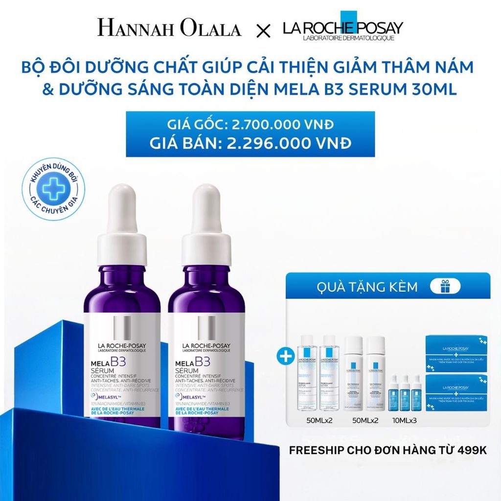  C19_DEAL 12: BỘ ĐÔI DƯỠNG CHẤT GIÚP CẢI THIỆN GIẢM THÂM NÁM & DƯỠNG SÁNG TOÀN DIỆN MELA B3 SERUM 30ML 