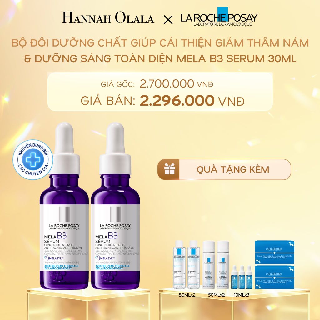  C18_DEAL 12: BỘ ĐÔI DƯỠNG CHẤT GIÚP CẢI THIỆN GIẢM THÂM NÁM & DƯỠNG SÁNG TOÀN DIỆN MELA B3 SERUM 30ML 