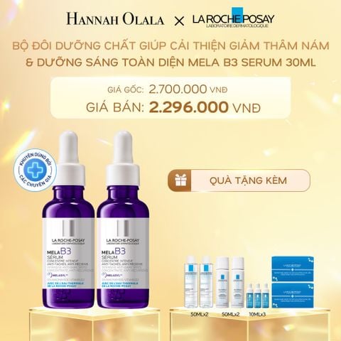  DEAL 12: BỘ ĐÔI DƯỠNG CHẤT GIÚP CẢI THIỆN GIẢM THÂM NÁM & DƯỠNG SÁNG TOÀN DIỆN MELA B3 SERUM 30ML 