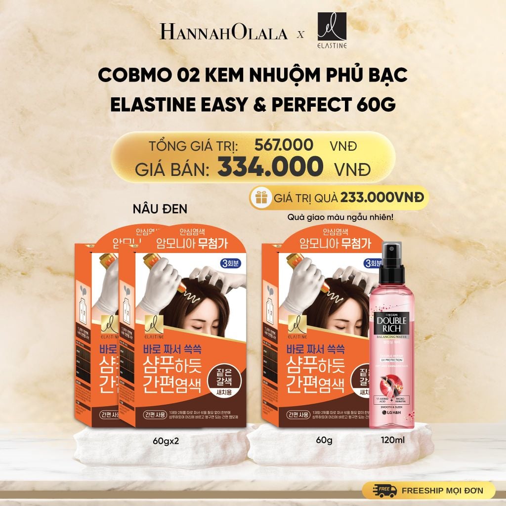  COBMO 02 KEM NHUỘM PHỦ BẠC ELASTINE EASY & PERFECT 60G - DEAL 18 
