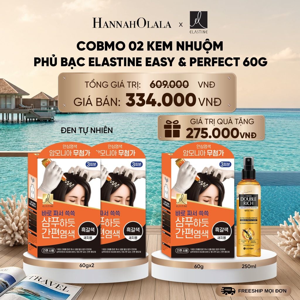  COBMO 02 KEM NHUỘM PHỦ BẠC ELASTINE EASY & PERFECT 60G _ DEAL 15_ D1570 