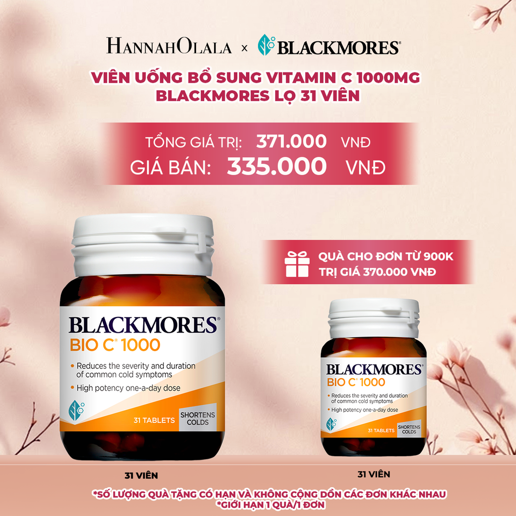  VIÊN UỐNG BỔ SUNG VITAMIN C BLACKMORES BIO C 1000MG LỌ 31 VIÊN - A683 