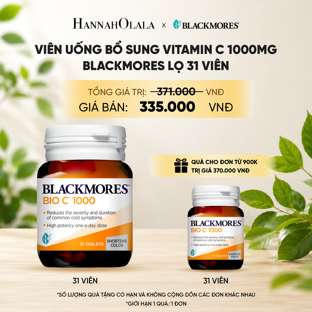  VIÊN UỐNG BỔ SUNG VITAMIN C BLACKMORES BIO C 1000MG LỌ 31 VIÊN 