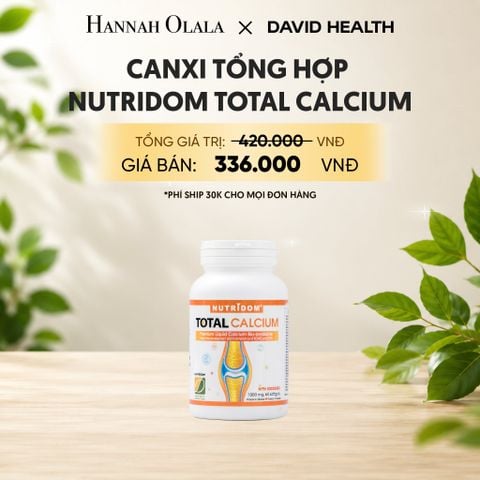  CANXI TỔNG HỢP -NUTRIDOM CALCIUM (60 VIÊN) 