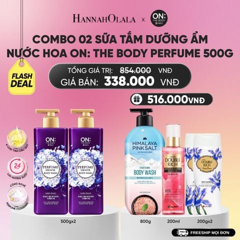  COMBO 02 SỮA TẮM DƯỠNG ẨM HƯƠNG NƯỚC HOA ON: THE BODY PERFUME 500G_A823 