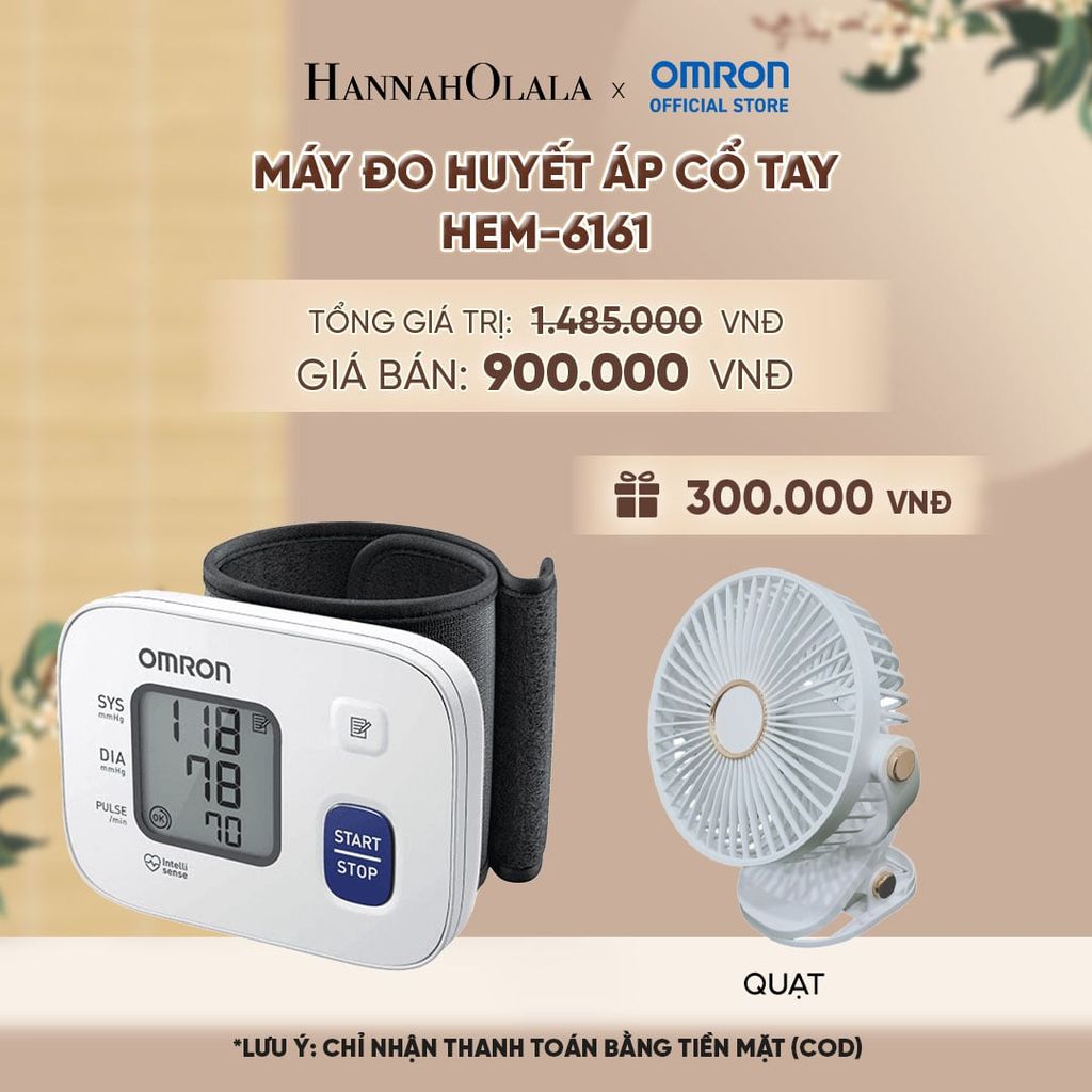  MÁY ĐO HUYẾT ÁP CỔ TAY OMRON HEM-6161 - A2610 