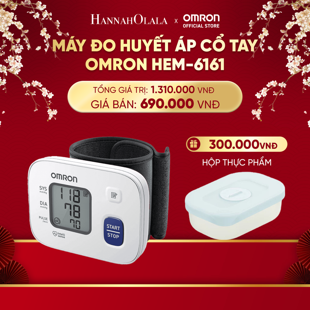  DEAL 2: MÁY ĐO HUYẾT ÁP CỔ TAY OMRON HEM-6161 