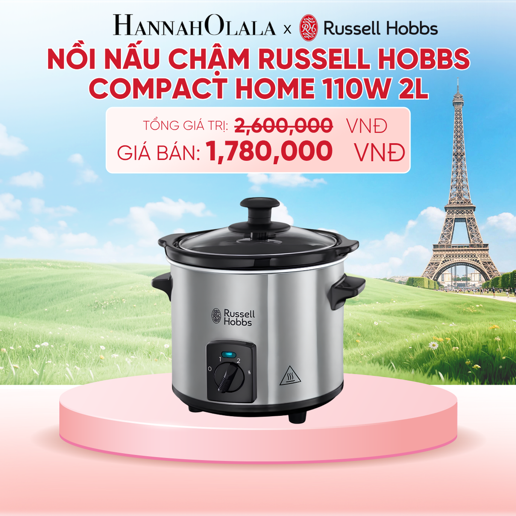  NỒI NẤU CHẬM RUSSELL HOBBS COMPACT HOME 25570-56 110W 2L MÀU THÉP KHÔNG GỈ - B149 