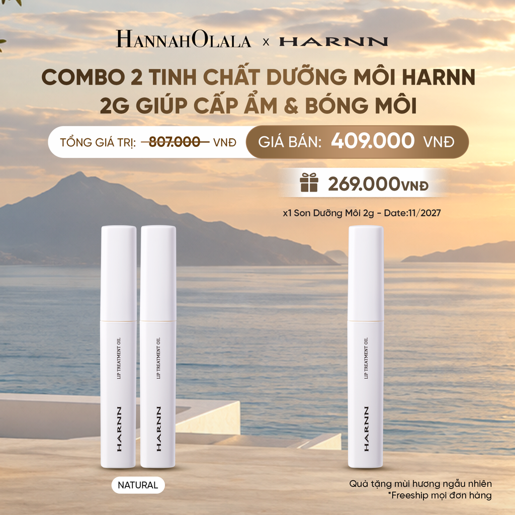  COMBO 2 TINH CHẤT DƯỠNG MÔI HARNN 2G GIÚP CẤP ẨM & BÓNG MÔI 