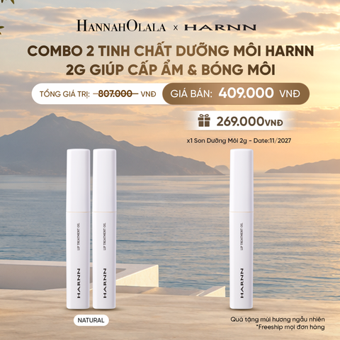  COMBO 2 TINH CHẤT DƯỠNG MÔI HARNN 2G GIÚP CẤP ẨM & BÓNG MÔI 