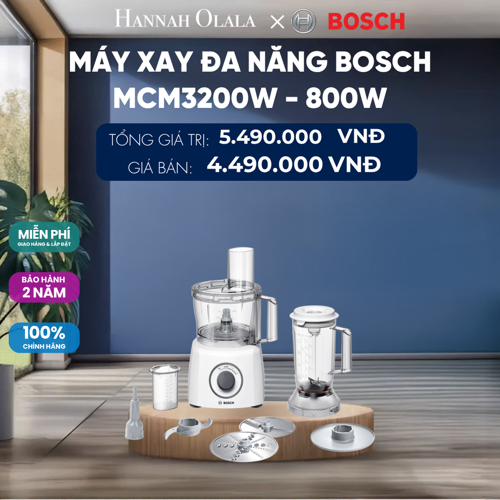  MÁY XAY ĐA NĂNG BOSCH MCM3200W - 800W 