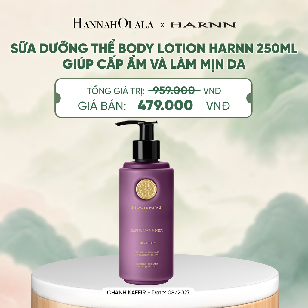  [SALE CẬN DATE] SỮA DƯỠNG THỂ BODY LOTION HARNN 250ML - GIÚP CẤP ẨM VÀ LÀM MỊN DA - A4092 