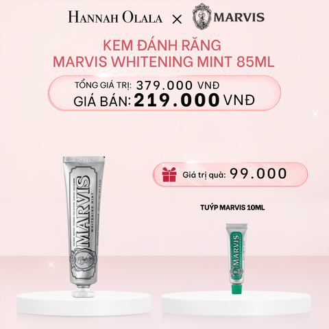  E508_DEAL 3: Kem đánh răng Marvis tuýp Fullsize 75/85ml Trắng răng thơm miệng 