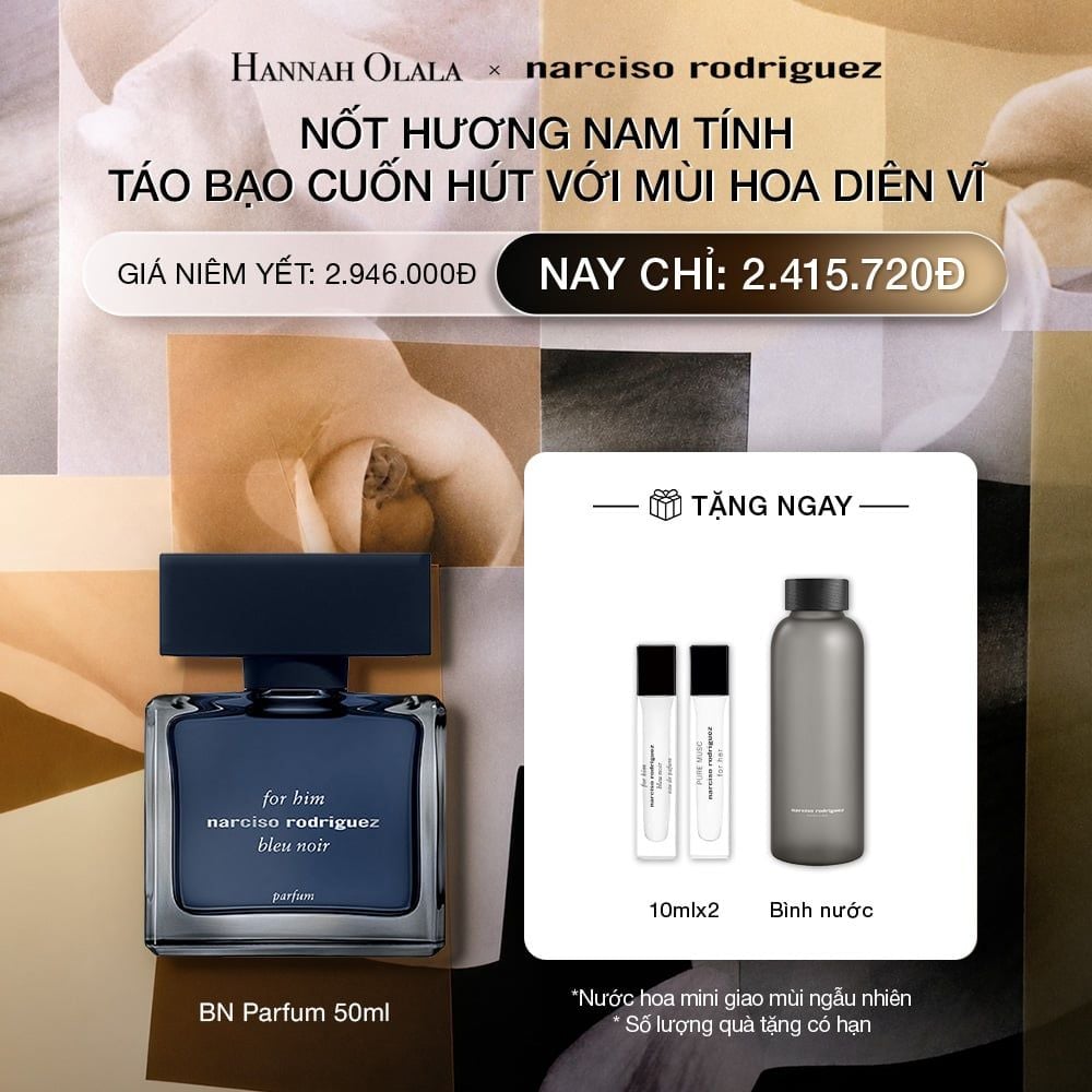  DEAL 16: NƯỚC HOA NAM NARCISO RODRIGUEZ FOR HIM BLEU NOIR PARFUM 50ML 