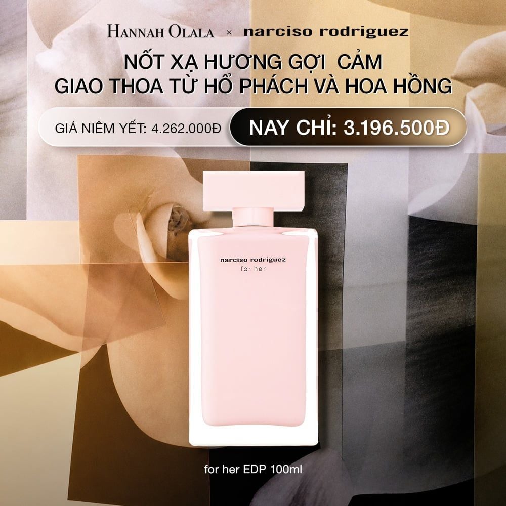  DEAL 3.1: NƯỚC HOA NỮ NARCISO RODRIGUEZ FOR HER EAU DE PARFUM 100ML 