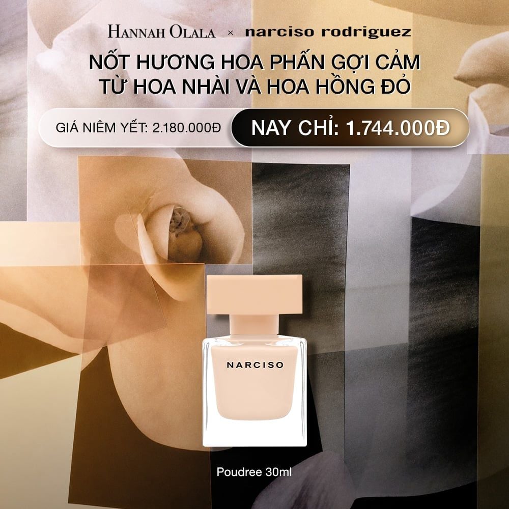  DEAL 10.1: NƯỚC HOA NARCISO RODRIGUEZ NARCISO EAU DE PARFUM POUDREE 30ML 