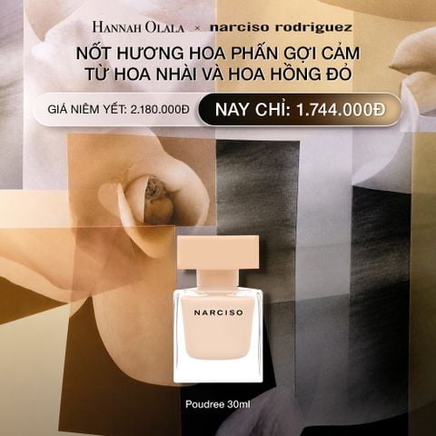  DEAL 10.1: NƯỚC HOA NARCISO RODRIGUEZ NARCISO EAU DE PARFUM POUDREE 30ML 