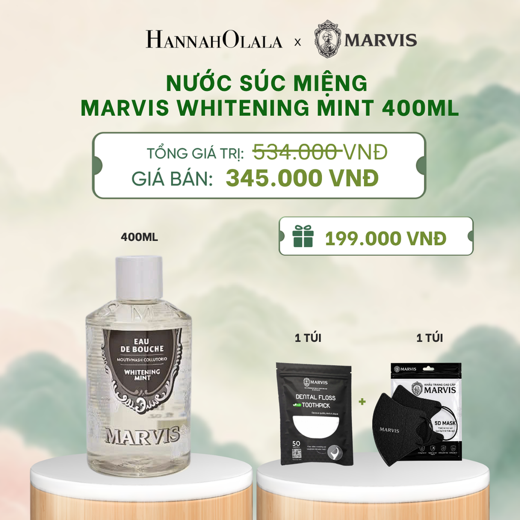  NƯỚC SÚC MIỆNG MARVIS MOUTHWASH 400ML - DEAL 1 - A980 