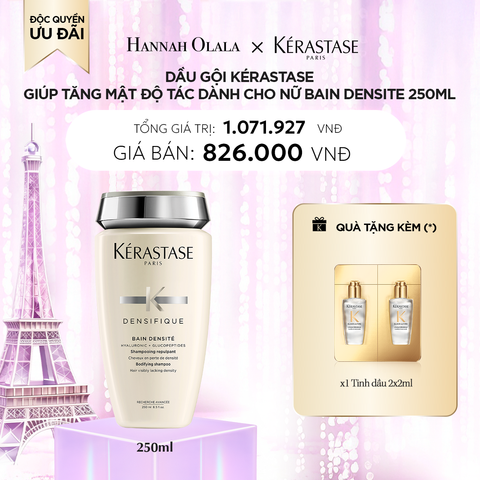  DEAL 10: DẦU GỘI KÉRASTASE GIÚP TĂNG MẬT ĐỘ TÁC DÀNH CHO NỮ BAIN DENSITE 250ML 
