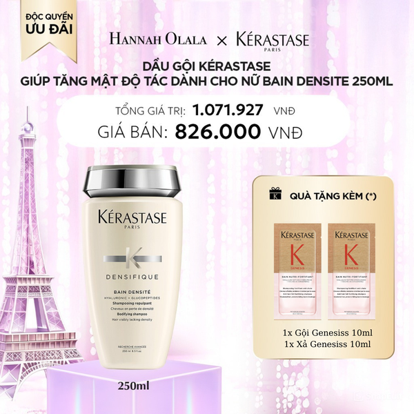  DEAL 10_BACKUP: DẦU GỘI KÉRASTASE GIÚP TĂNG MẬT ĐỘ TÁC DÀNH CHO NỮ BAIN DENSITE 250ML 