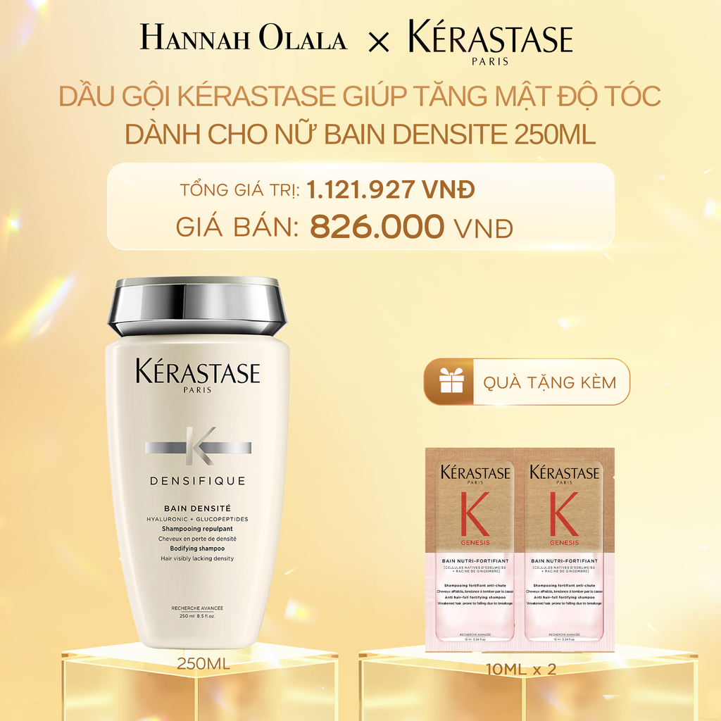  DEAL 8: DẦU GỘI KÉRASTASE GIÚP TĂNG MẬT ĐỘ TÁC DÀNH CHO NỮ BAIN DENSITE 250ML 