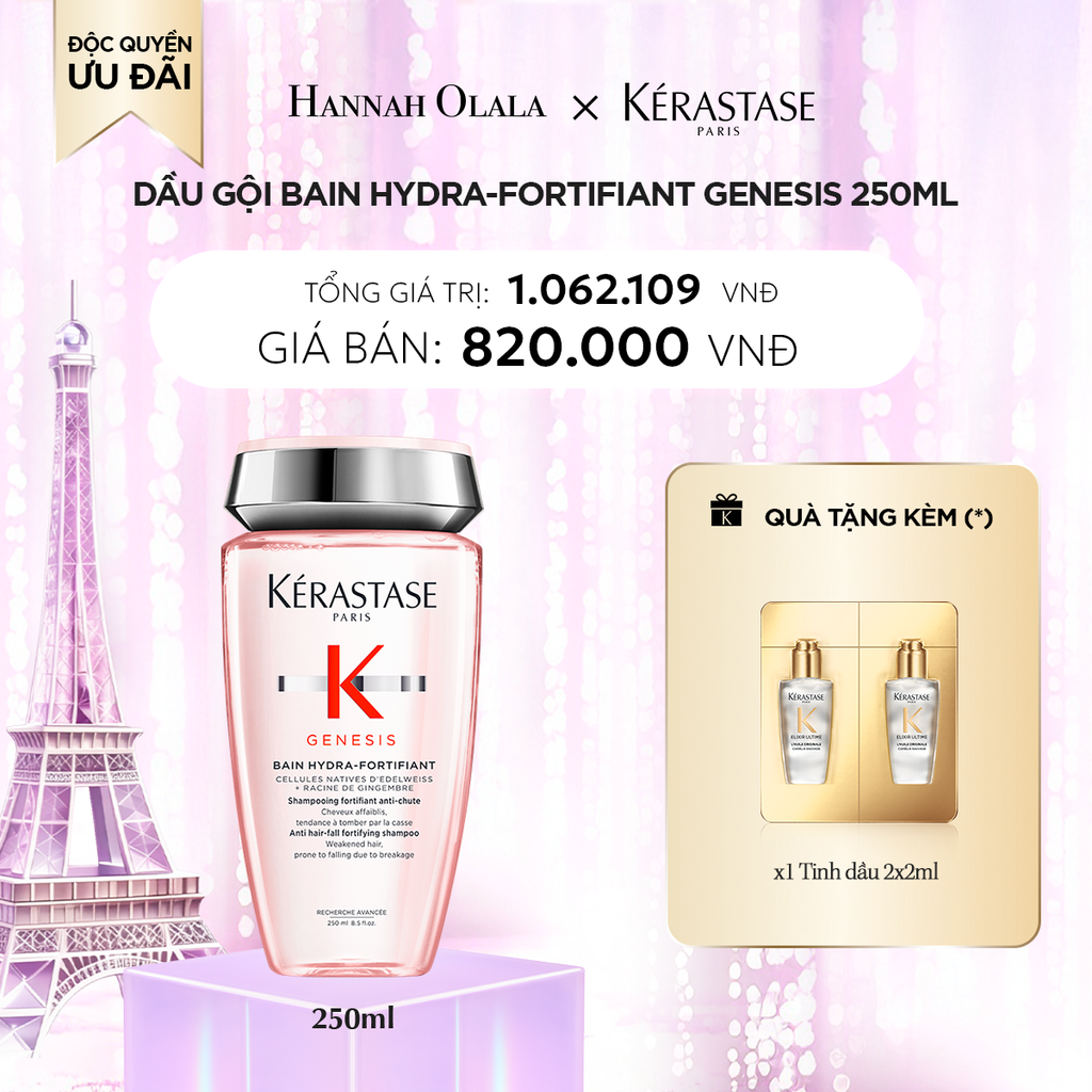  DEAL 8: DẦU GỘI BAIN HYDRA-FORTIFIANT GENESIS 250ML 