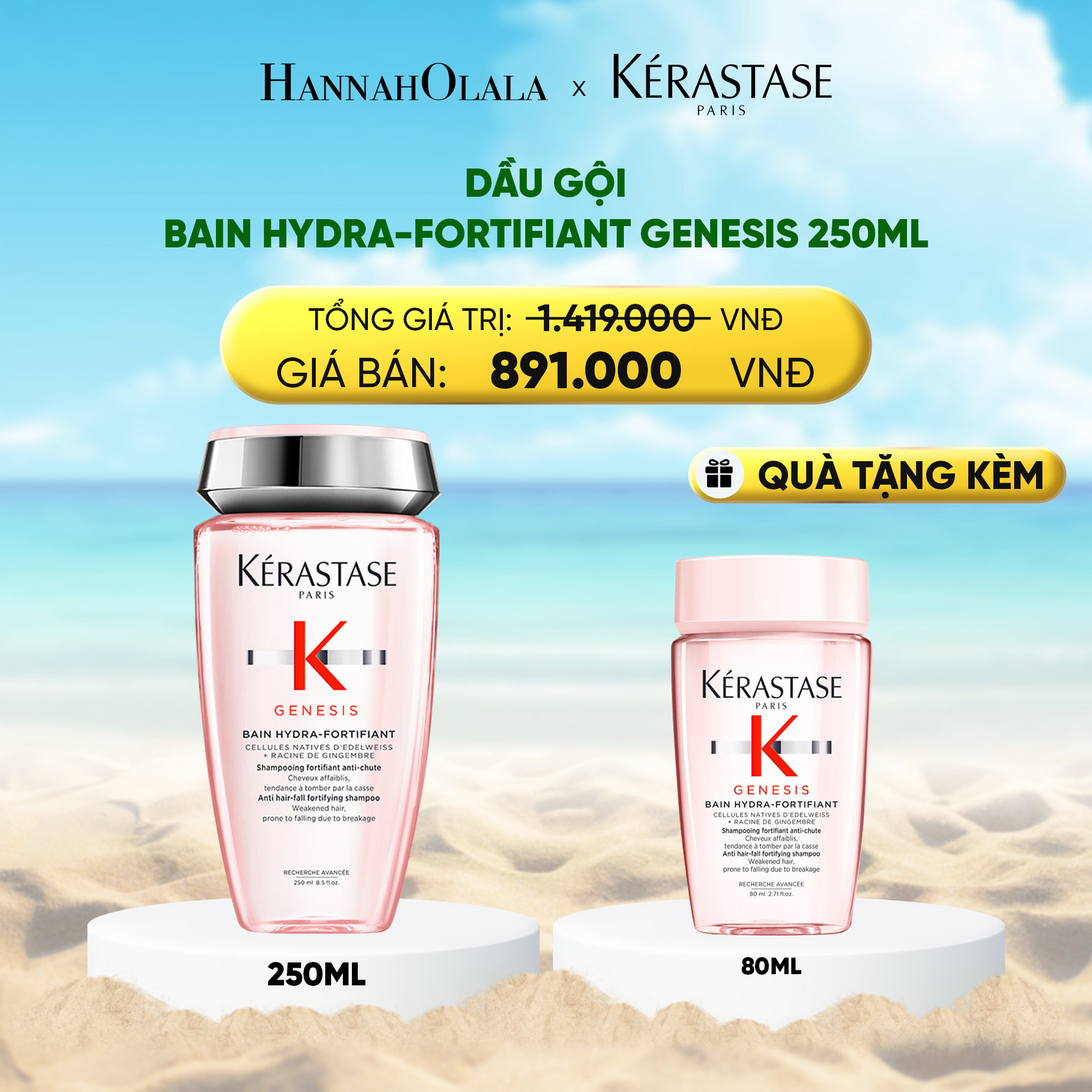 Dầu Gội L'Oréal Bain Hydra-Fortifiant Genesis 250ml