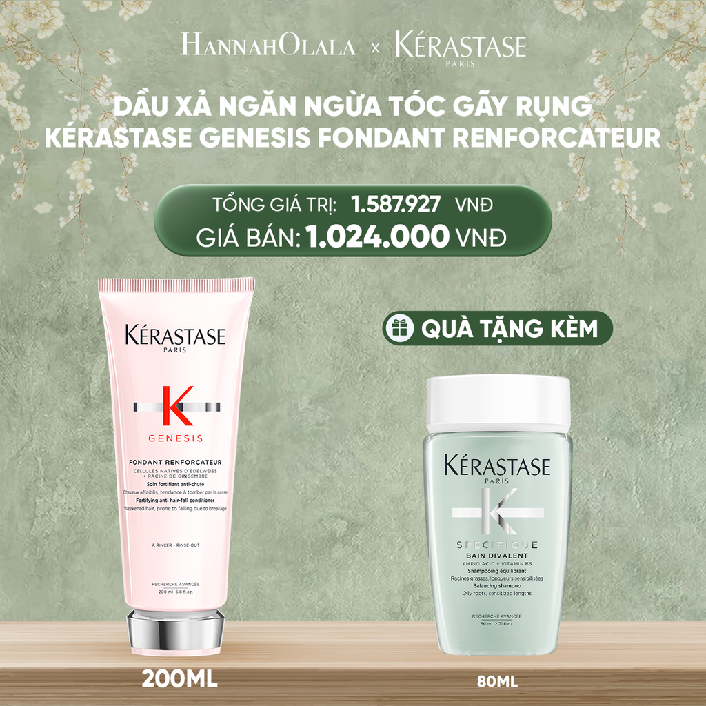 DEAL 9: DẦU XẢ NGĂN NGỪA TÓC GÃY RỤNG KÉ RASTASE GENESIS FONDANT RENFORCATEUR 200ML 