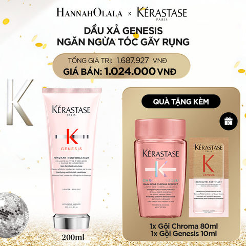  DEAL 9: DẦU XẢ NGĂN NGỪA TÓC GÃY RỤNG KÉ RASTASE GENESIS FONDANT RENFORCATEUR 200ML 