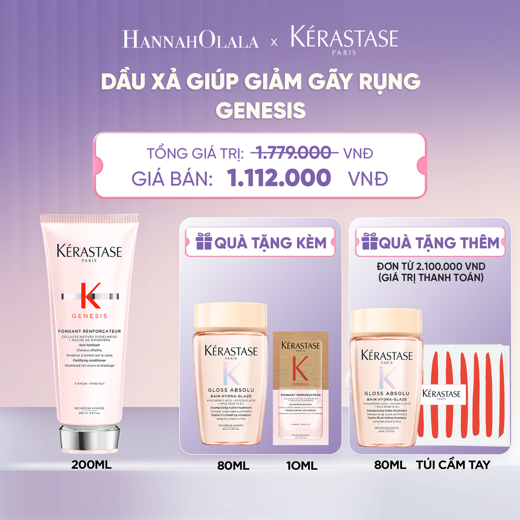  DẦU XẢ NGĂN NGỪA TÓC GÃY RỤNG KÉRASTASE GENESIS FONDANT RENFORCATEUR 200ML - H030 