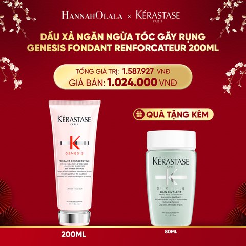  DEAL 9: DẦU XẢ NGĂN NGỪA TÓC GÃY RỤNG KÉ RASTASE GENESIS FONDANT RENFORCATEUR 200ML 